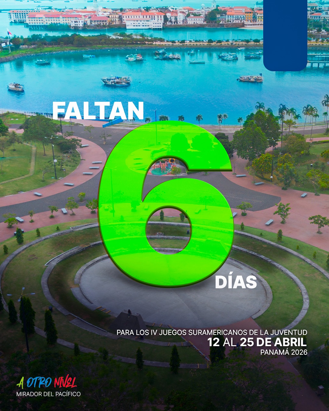 6 Days remain until the start of the South American Youth Games Panamá 2026