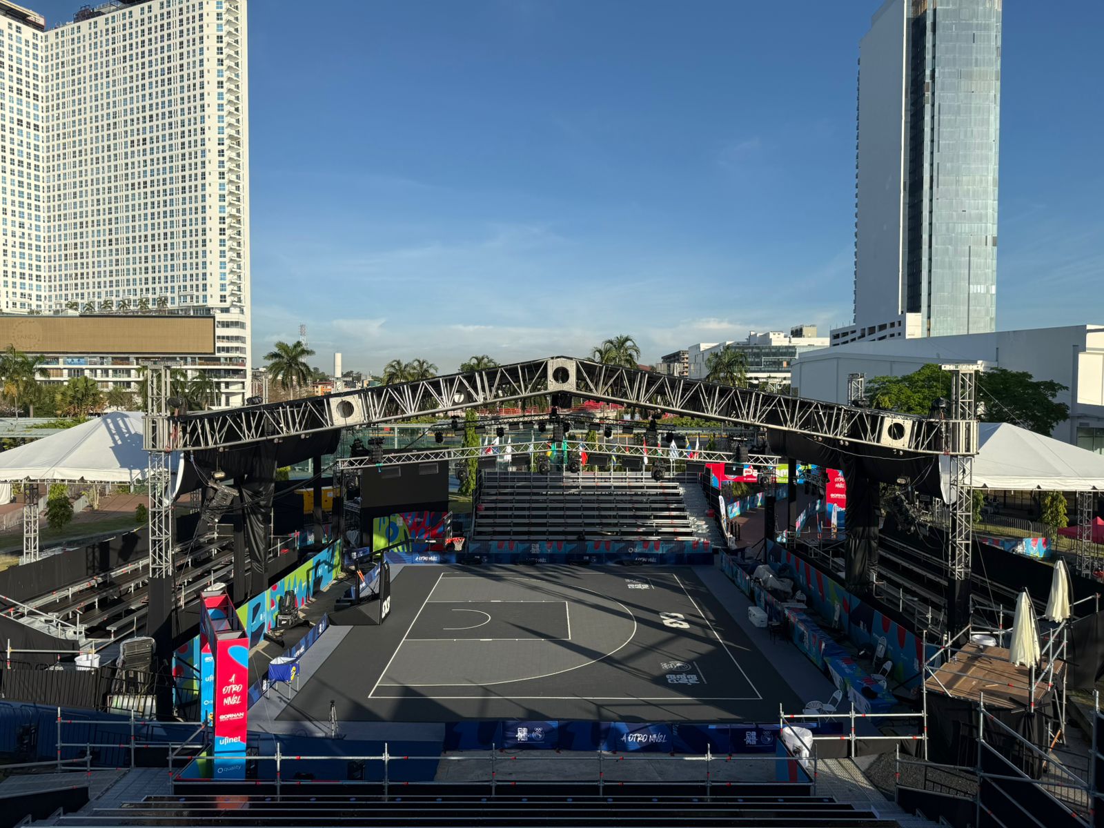 An engineering feat: the 3×3 basketball venue at Mirador del Pacífico
