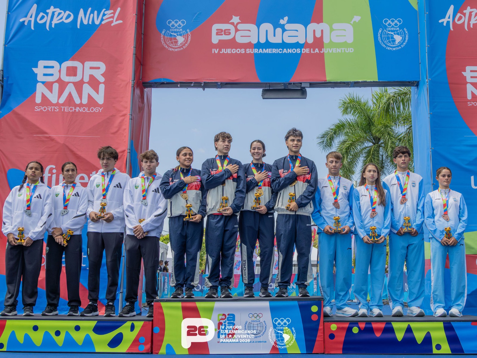 Chile took the gold in the demanding Mixed Relay triathlon